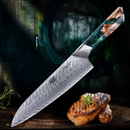 Fengjin Damascus Western Chef's Knife New Resin Handle Chef's Knife New Kitchen Knife