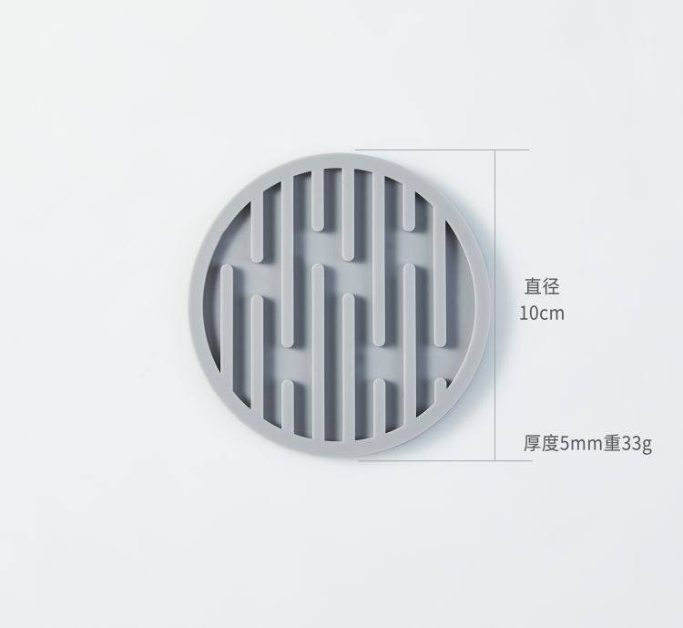 Hot selling silicone cup pad, circular and thickened 10CM drainage pad, heat insulation and anti slip tea cup pad
