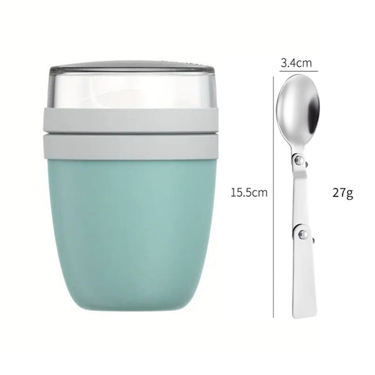 Portable Yogurt Cereal Cups with Lids. Ideal for Overnight Oats, DIY Salads & Parfaits. Great for Breakfast or Lunch