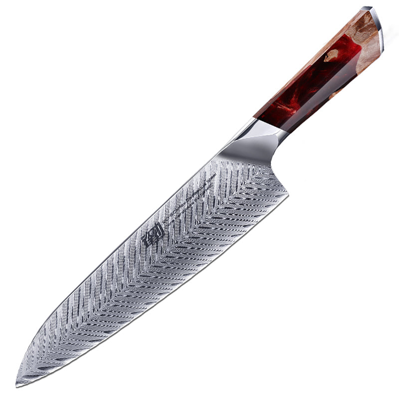 Fengjin Damascus Western Chef's Knife New Resin Handle Chef's Knife New Kitchen Knife
