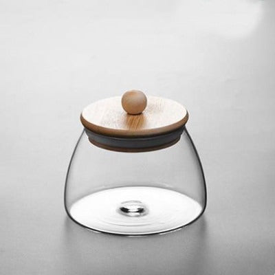 Transparent glass grain storage tank