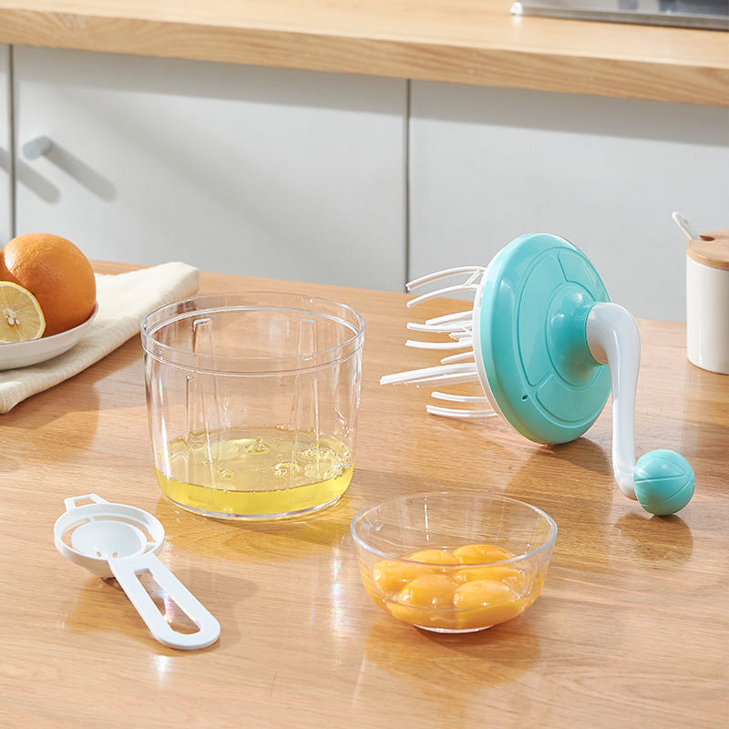 Household Baking Tools Cake Cream Beater Stirring Rod Egg White Foaming Machine Semi-Automatic Hand Operated Egg Beater
