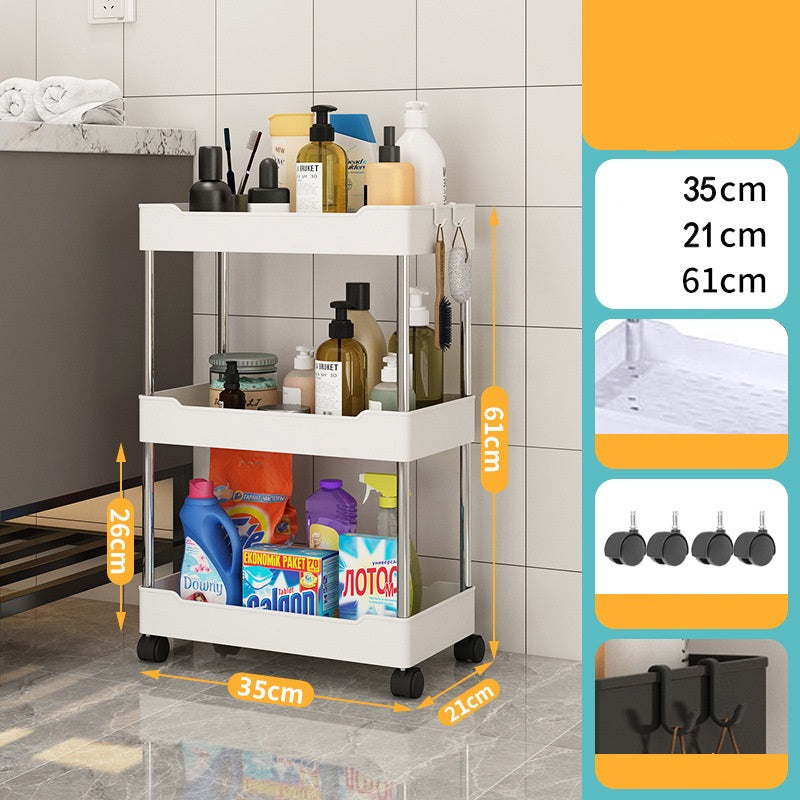 Kitchen multi layer vegetable basket rack floor-standing removable vegetable storage household multi functional trolley