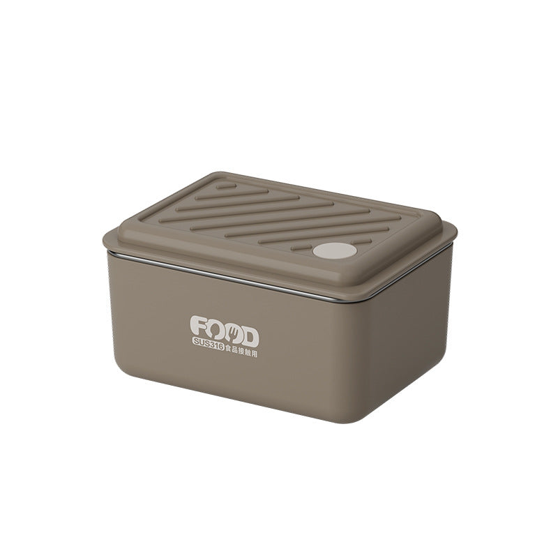 Food grade 316 stainless steel fresh-keeping box lunch box microwaveable special small lunch box lunch box