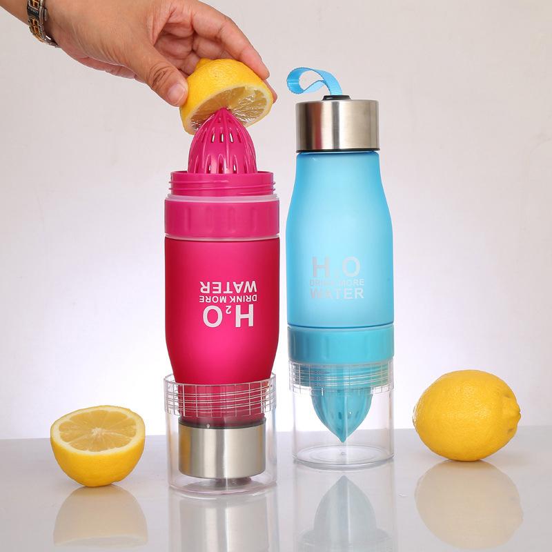 Lemon Bottle Water Bottle 650ml Multi Color Drink More Water Drinking Bottle Sport