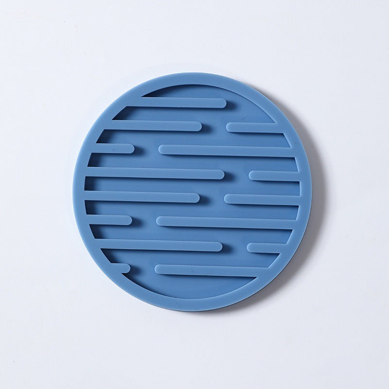 Hot selling silicone cup pad, circular and thickened 10CM drainage pad, heat insulation and anti slip tea cup pad