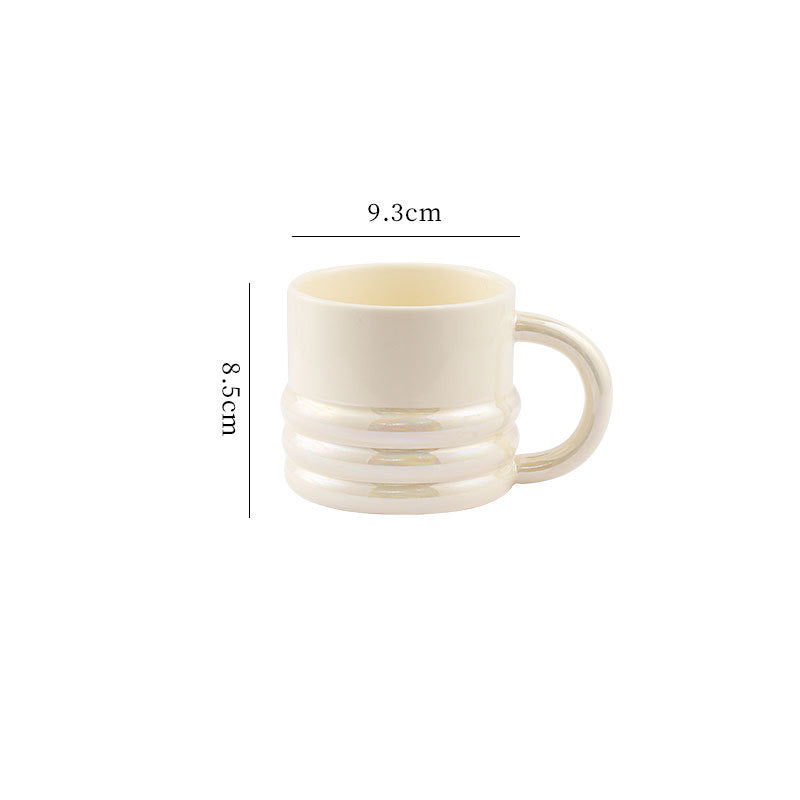 Mug Ins Style Electroplating Cup Creativity Household Ceramic Coffee Cup Office High-Value Companion Gift Cup