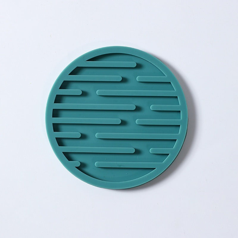 Hot selling silicone cup pad, circular and thickened 10CM drainage pad, heat insulation and anti slip tea cup pad