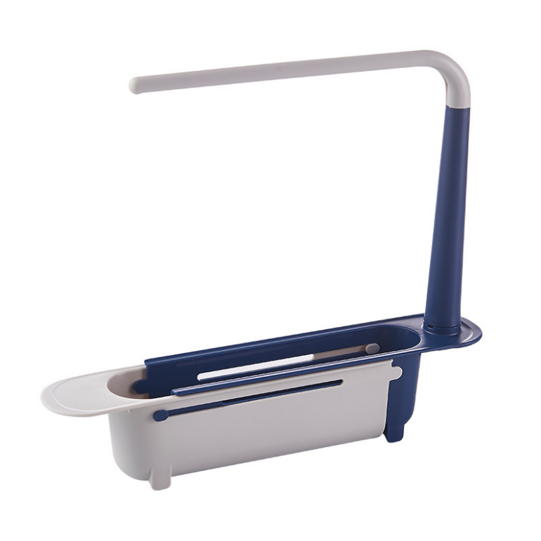 Water Rack Kitchen Retractable Drain Rack Filter Sink Vegetable Drain Basket Household Dishwashing Cloth Storage Rack