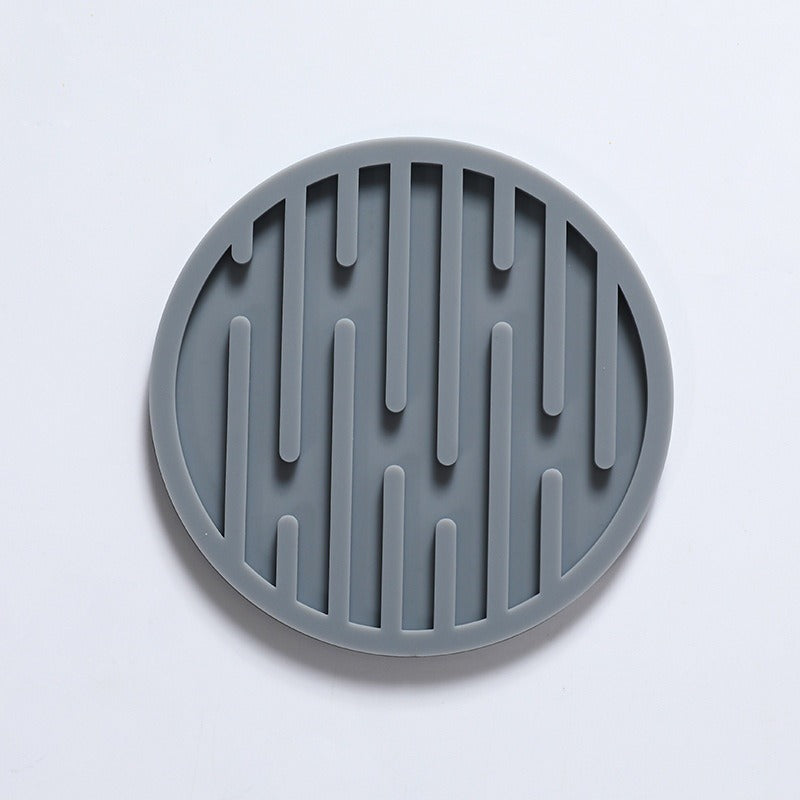 Hot selling silicone cup pad, circular and thickened 10CM drainage pad, heat insulation and anti slip tea cup pad