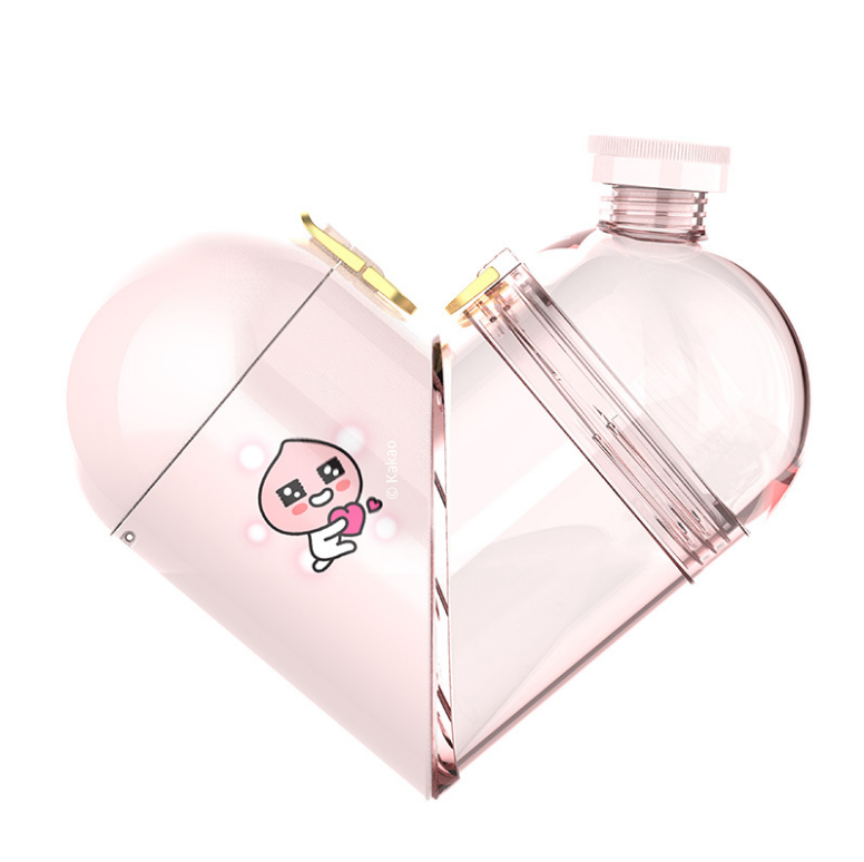 Ins Tide Diagonal Strap Love Cup Net Red Cute Outdoor Portable Water Cup Summer Cartoon Fill Water Carry Small Items Storage Cup