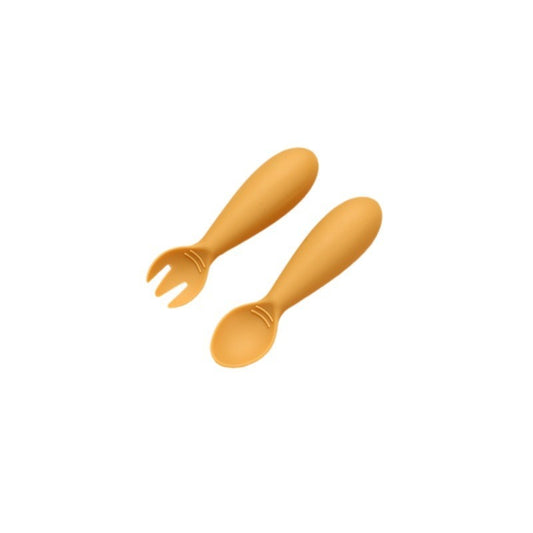 Hot selling silicone baby soft spoon, food grade children's complementary food, eating fat fork spoon