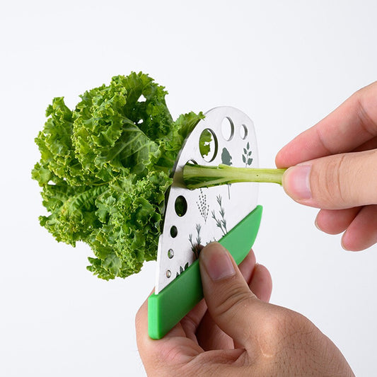 Home Kitchen Gadgets Fruit Vegetable Tools Vegetables Stripper Stainless Steel Hole Cutter 9-hole Herb Knife Vegetable Cutter