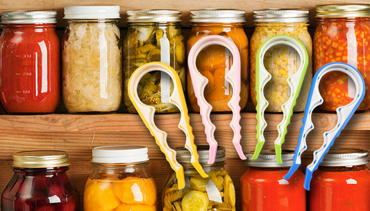 2pc Jar Opener, Easy Grip Bottle Opener Twist Off Lid Quick Opening Cooking Everyday Use for Weak Hands and Arthritic