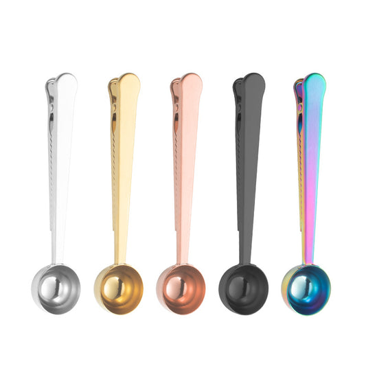 30 Stainless Steel Milk Powder Clip Spoon Coffee Seasoning Bag Sealing Clip Spoon Sealing Clip One Spoon Measuring Spoon