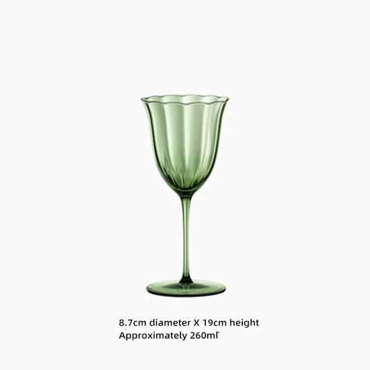 Vintage Green Red Wine Cup Glass Goblet Champagne Cup Cocktail Martini Glass  Home Drinking Utensils Crystal Cup