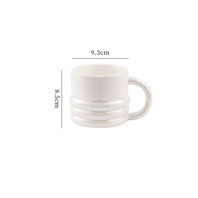 Mug Ins Style Electroplating Cup Creativity Household Ceramic Coffee Cup Office High-Value Companion Gift Cup