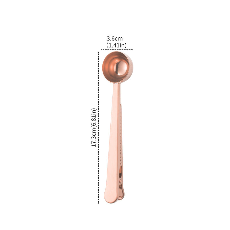 30 Stainless Steel Milk Powder Clip Spoon Coffee Seasoning Bag Sealing Clip Spoon Sealing Clip One Spoon Measuring Spoon