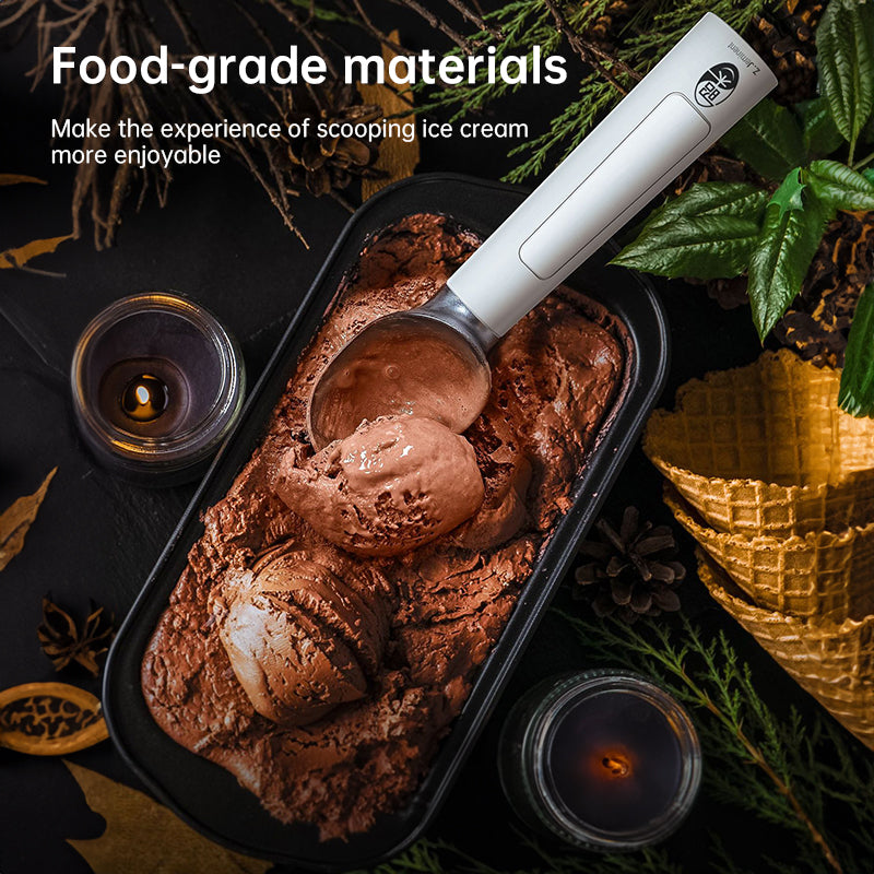 Rechargeable Heated Scoop: Adjustable Temp, Rapid Heat for Ice Cream & More