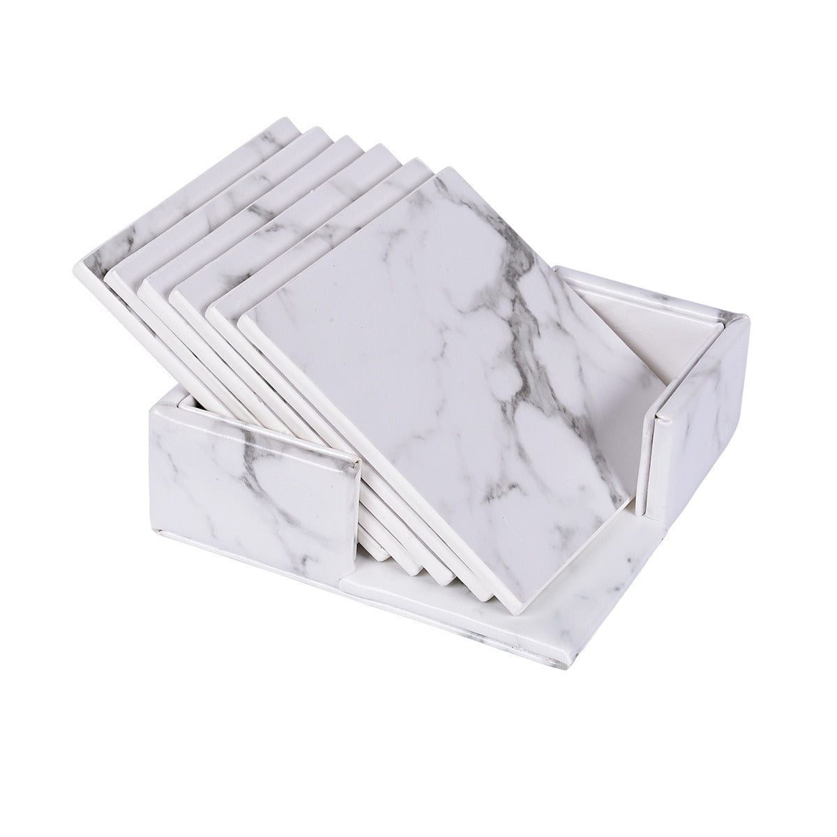 Creative PU leather coaster Exquisite insulated tea water cushion Square leather coaster