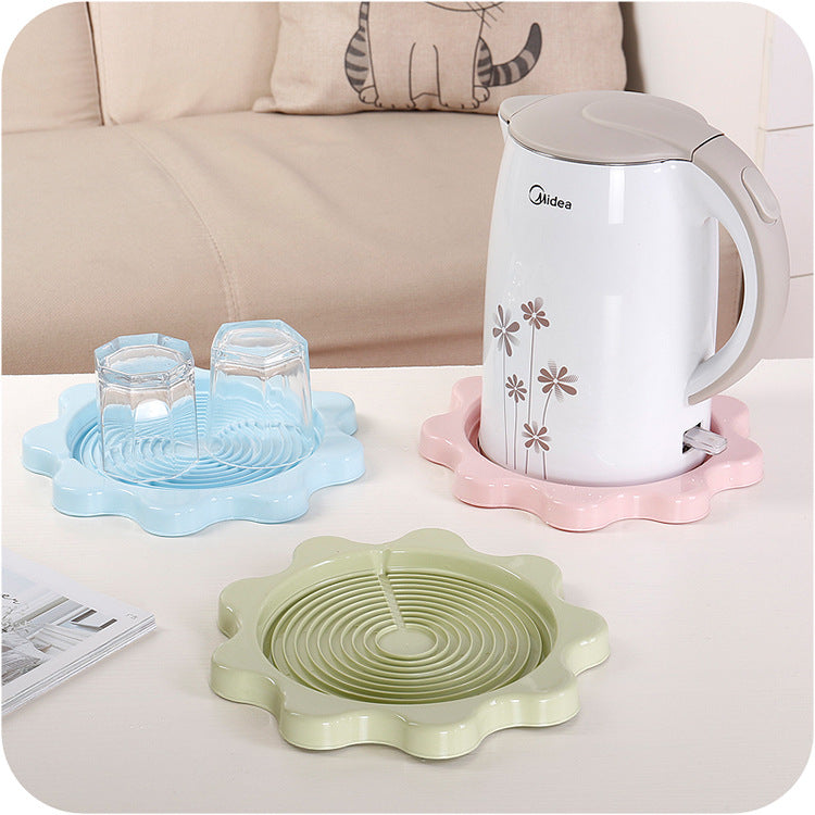 Hot Water Bottle Pad Warm Water Bottle Tray Household Hot Water Bottle Heat-Proof Pad Insulation Pad Water Filter Tray