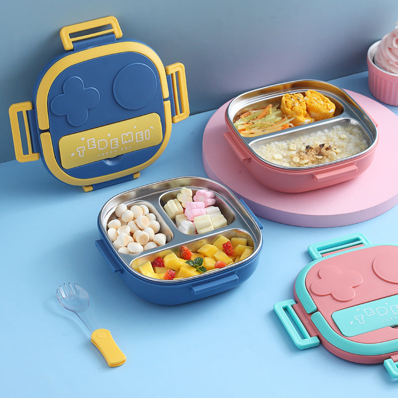 Stainless Steel Lunch Box Dinner Plate Robot Shaped Lunch Box