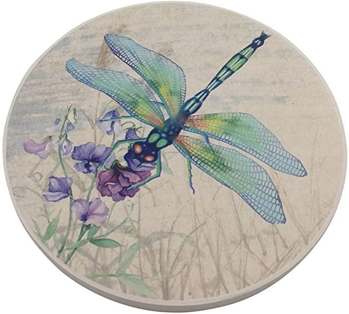 Hot selling circular ceramic meal mat, coaster printed with DIY pattern, heat insulation pad, anti slip pad