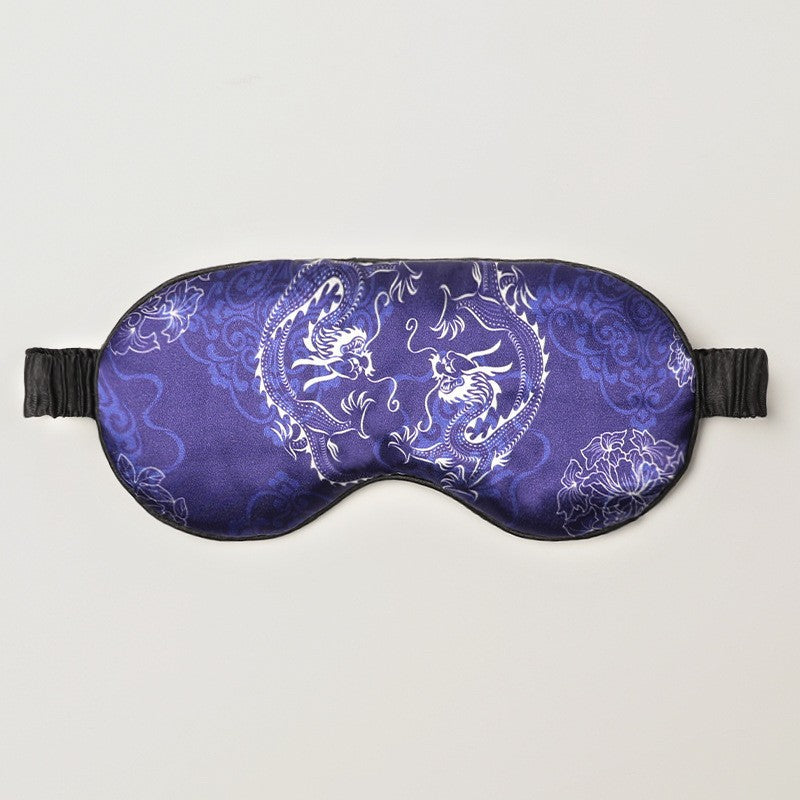 Double-Sided Imitation Silk Eye Mask Satin Silk Eye Protection Blackout Sleep Mulberry Silk Eye Mask Printed Spot Wholesale