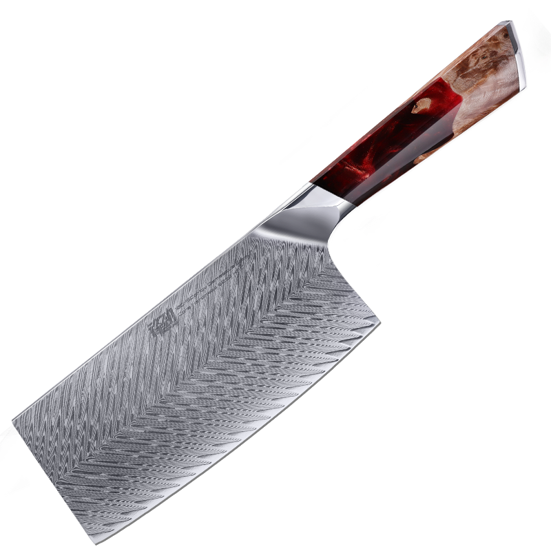 Damascus Sharp Kitchen Knife Household Slicing Knife Chinese Chef's Knife
