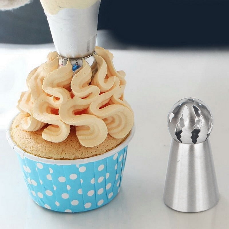 8Pcs/Set Russian Piping Tips Icing Piping Tip Set Cake Decorating Supplies Decoration Tips Ball Piping Tips Cake Decorating Tool