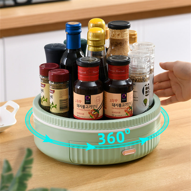 Kitchen Multifunctional Rotating Shelf Rotating Seasoning Rack Cosmetic Storage Table
