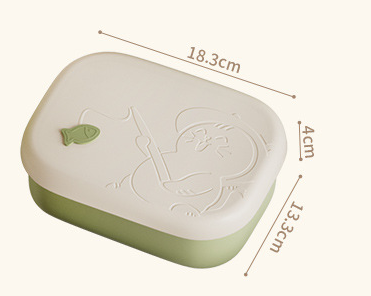 Cute and fashionable food grade silicone lunch box lunch box microwaveable compartment lunch box