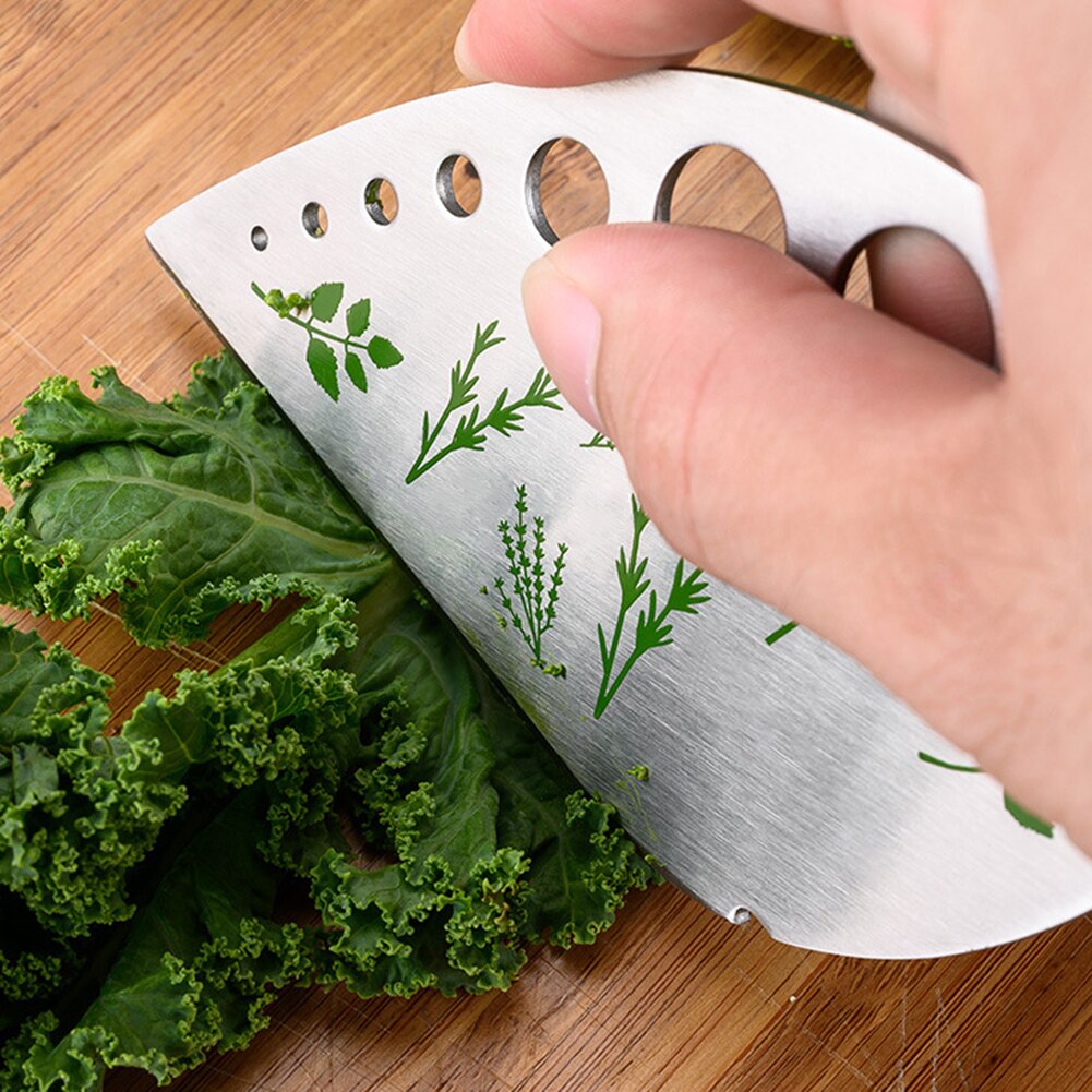 Home Kitchen Gadgets Fruit Vegetable Tools Vegetables Stripper Stainless Steel Hole Cutter 9-hole Herb Knife Vegetable Cutter