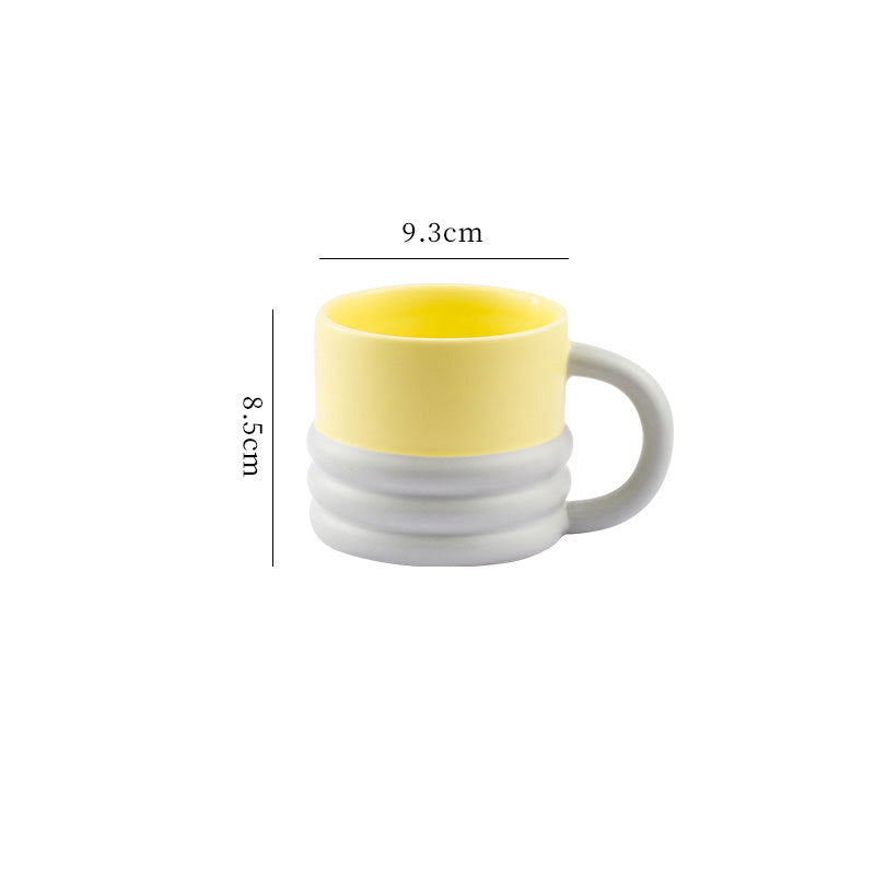 Mug Ins Style Electroplating Cup Creativity Household Ceramic Coffee Cup Office High-Value Companion Gift Cup