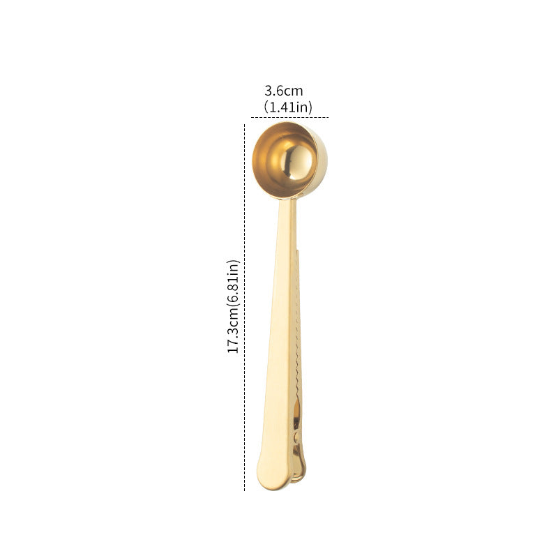 30 Stainless Steel Milk Powder Clip Spoon Coffee Seasoning Bag Sealing Clip Spoon Sealing Clip One Spoon Measuring Spoon