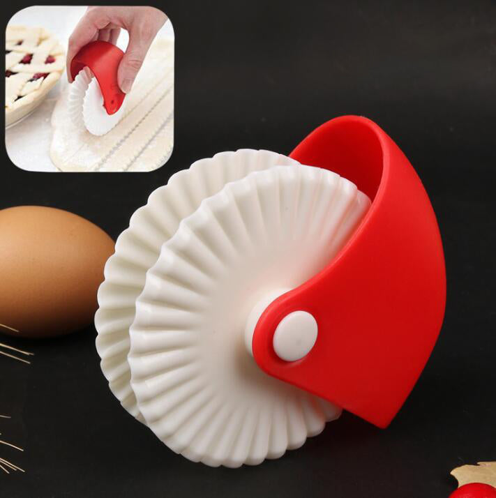 Baking Tools Kitchen Pasta Cutting Wheel Curling Wheel Manual Pasta Cutter Roller Knife Kitchen Gadgets