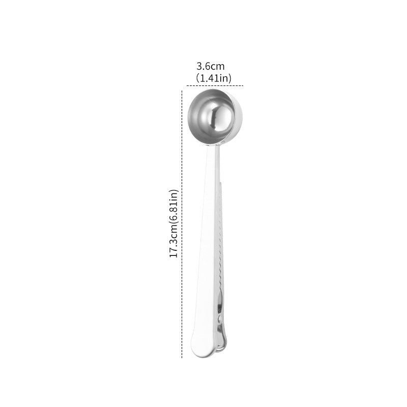 30 Stainless Steel Milk Powder Clip Spoon Coffee Seasoning Bag Sealing Clip Spoon Sealing Clip One Spoon Measuring Spoon