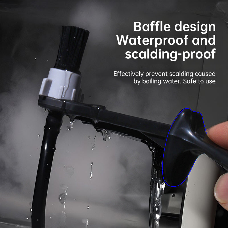 Barista tool: long - handle cleaning brush for coffee machine steam, with replaceable head to remove brew head dirt