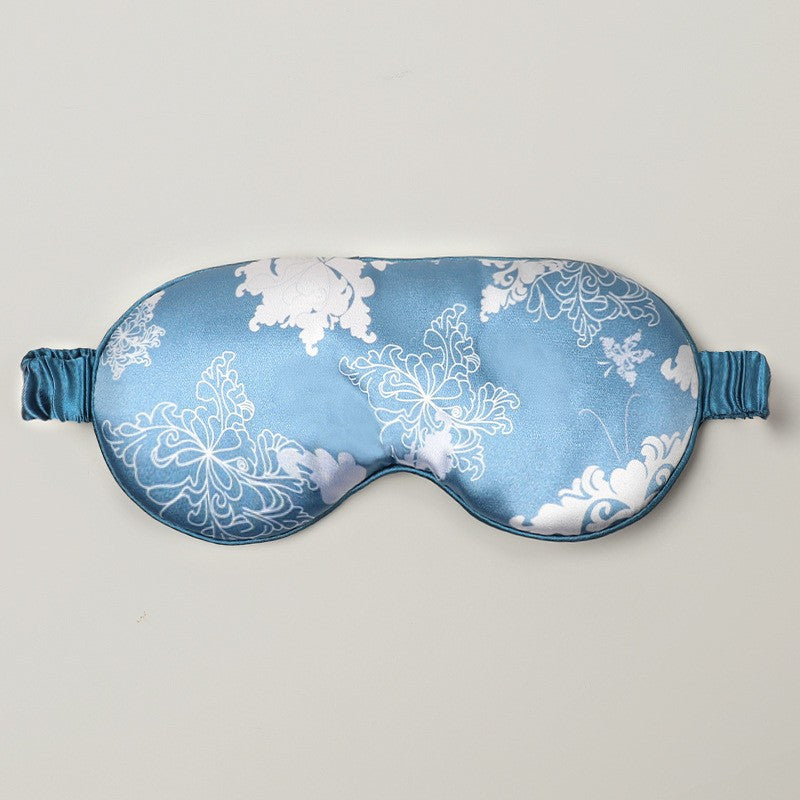 Double-Sided Imitation Silk Eye Mask Satin Silk Eye Protection Blackout Sleep Mulberry Silk Eye Mask Printed Spot Wholesale