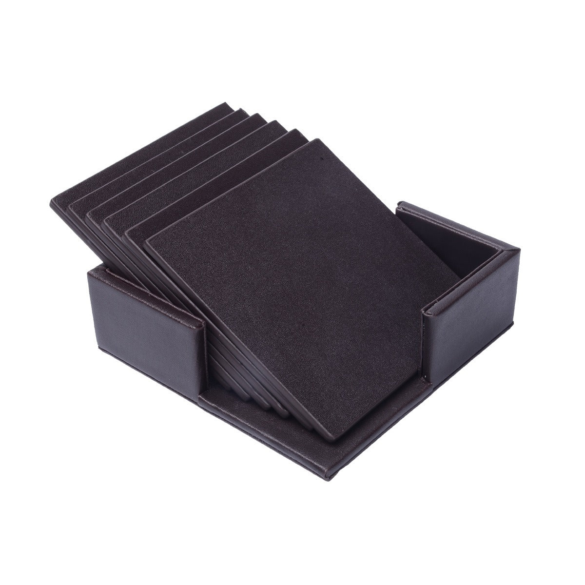 Creative PU leather coaster Exquisite insulated tea water cushion Square leather coaster
