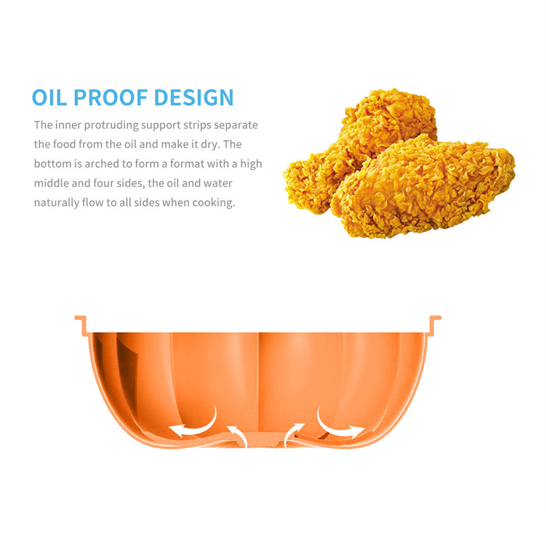 Air Fryer silicone pad kitchen supplies barbecue baking tray Halloween pumpkin fryer pad