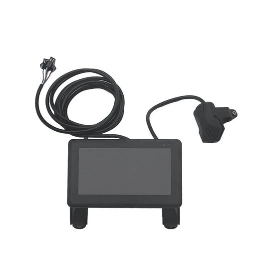 Waterproof color LCD meter H6C for e-bikes, SM/weatherproof connector, smart e-bike screen with USB.