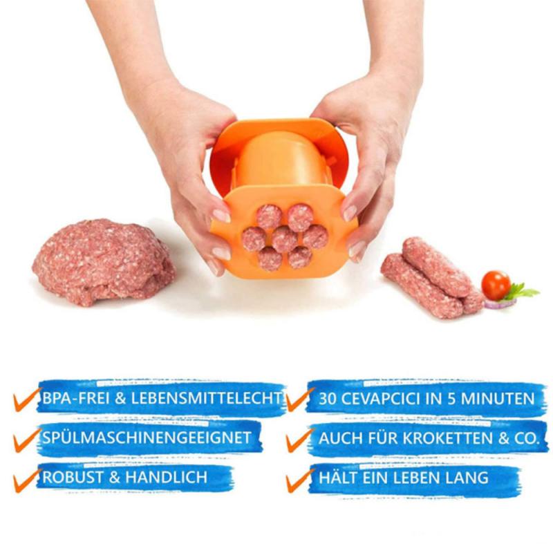 1PC Meat Strip Squeezer Plastic DIY Meat Sausage Hot Dog Maker Pasta Balls Rapid Prototyping DIY Tool Kitchen Cooking Gadgets