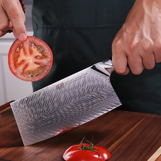 Damascus Sharp Kitchen Knife Household Slicing Knife Chinese Chef's Knife