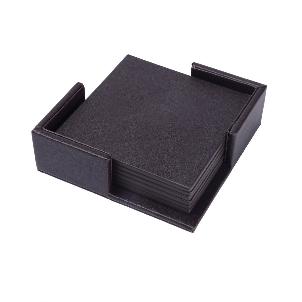 Creative PU leather coaster Exquisite insulated tea water cushion Square leather coaster