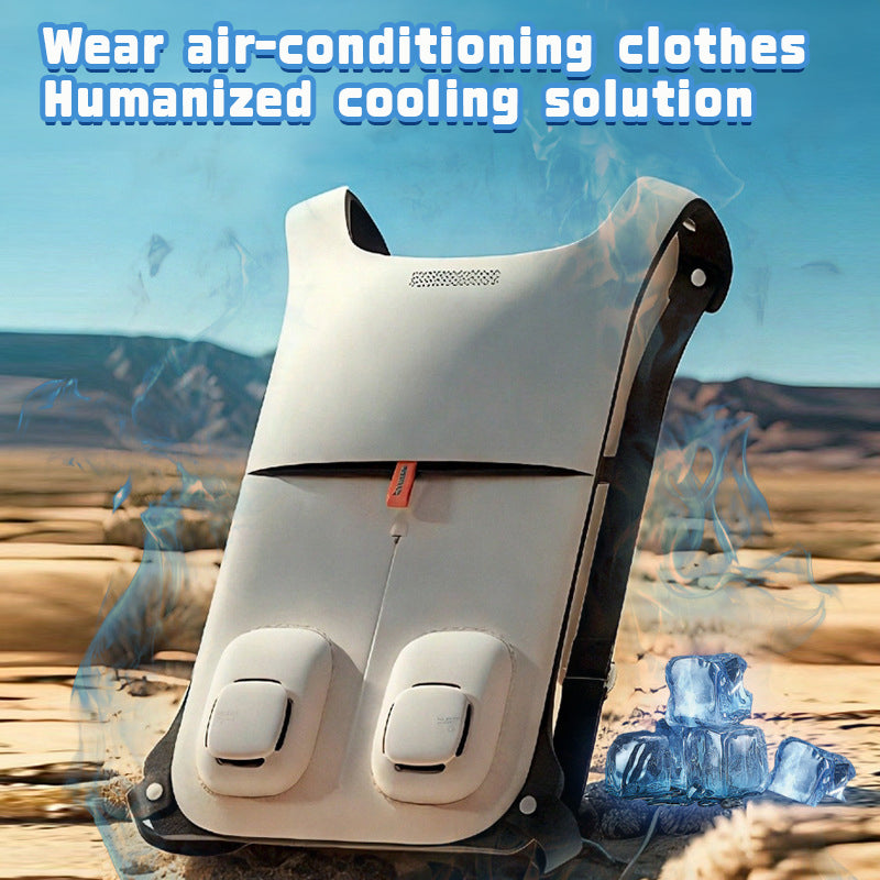 Semiconductor cooling clothing, back pad, outdoor construction air conditioner, waterproof
